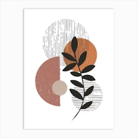 Minimal Geo Botanical Scandinavian Art Print