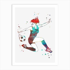 Female Soccer Player 1 Art Print
