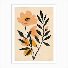 Medan Flower Market Boho Minimalist Style Art Print