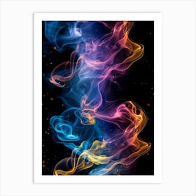 Abstract Smoke Background Art Print