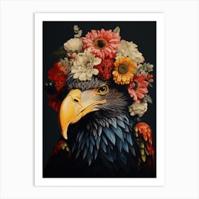 Bird With A Flower Crown Eagle 2 Art Print