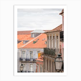 Lisbon S Alfama Balconies & Facades Art Print