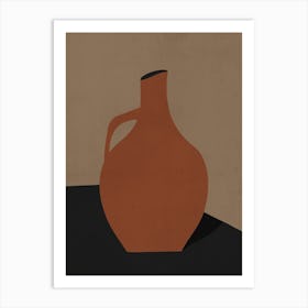 Minimalist Ceramic Vase Neutral 2 Art Print