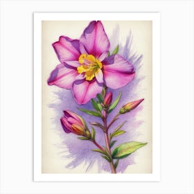 Columbine Flower Art Print