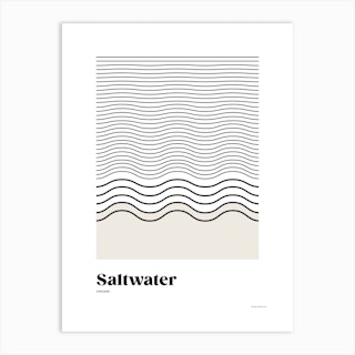 Saltwater Minimalist Ocean Art Print