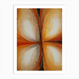 Abstract Orange Butterfly Art Print