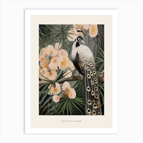 Flower Illustration Peacock Flower 2 Poster Art Print