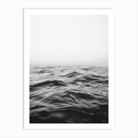 Black And White Ocean 1 Art Print