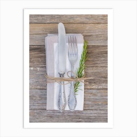 Table Setting With Silverware Art Print