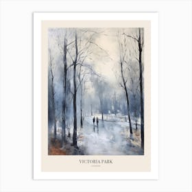 Winter City Park Poster Victoria Park London 3 Art Print