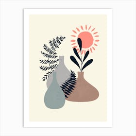 Vases And Plants 1 Art Print