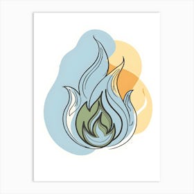 Flames Of Fire 3 Art Print