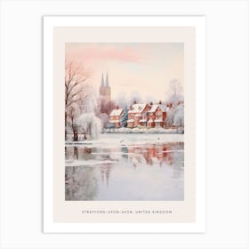 Dreamy Winter Painting Poster Stratford Upon Avon United Kingdom 2 Art Print