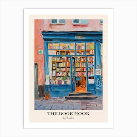 Helsinki Book Nook Bookshop 1 Poster Art Print