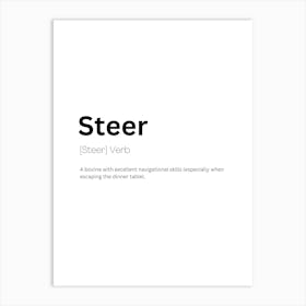 Steer Definition Meaning Affiche