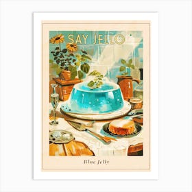 Blue Jelly Vintage Cookbook Illustration 1 Poster Art Print