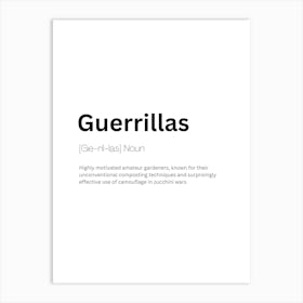 Guerrillas Definition Meaning Póster