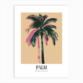 Palm Tree Colourful Illustration 3 Poster Art Print
