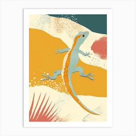 Day Gecko Abstract Modern Illustration 5 Art Print