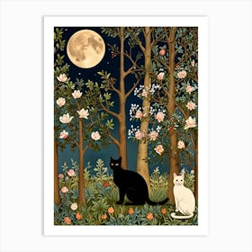 William Morris Cat In The Forest 17 Art Print