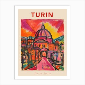 Turin Italia Travel Poster Art Print