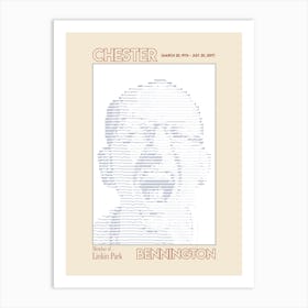 Famous People Chester Bennington Member Of Linkin Park Born March 20, 1976 – Died July 20, 2017 Art Print