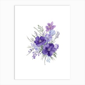 Watercolor Flowers 6 Art Print