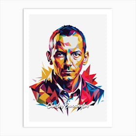 Linkin Park 03 Portrait Music Icon Style WPAP Pop Art Art Print