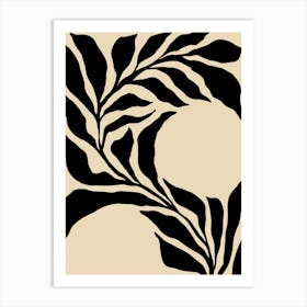 Zebra Leaves Art Print