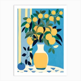 Lemons In A Vase 1 Art Print