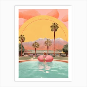 Pink Palm Springs Kitsch 7 Art Print