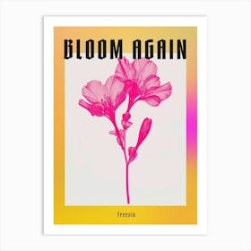 Hot Pink Freesia 1 Poster Art Print