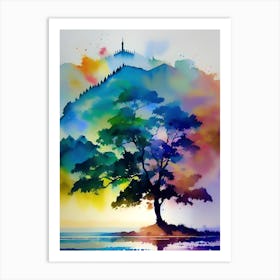 Watercolor Of A Tree Art Print