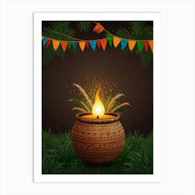 Indian Festival Of Lights Art Print