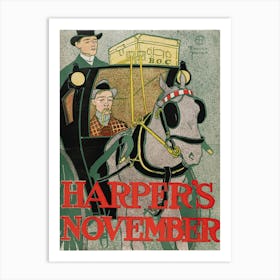 Harper's November, Edward Penfield 2 Art Print