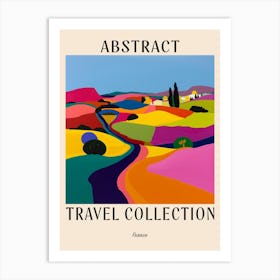 Abstract Travel Collection Poster France 1 Art Print