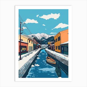 Otaru Japan 3 Colourful Illustration Art Print