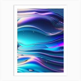 Water Texture, Water, Waterscape Holographic 2 Art Print