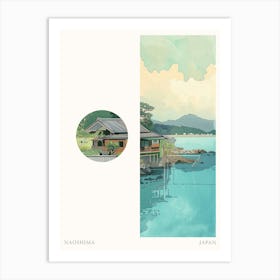 Naoshima Japan 3 Cut Out Travel Poster Art Print