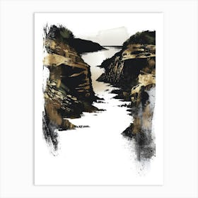 Cliffs And Water Art Print