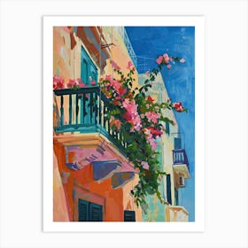 Balcony Painting In Sliema 1 Art Print