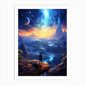 Space Landscape Art Print