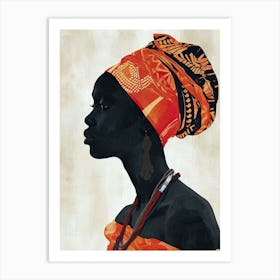 The African Woman; A Boho Collage Art Print