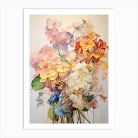 Abstract Flower Painting Hydrangea 2 Art Print