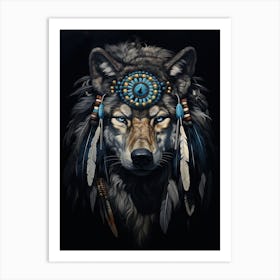 Italian Wolf Native American Art Print