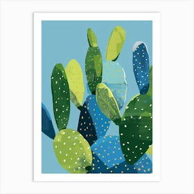 Bishops Cap Cactus Minimalist Abstract Illustration 1 Art Print