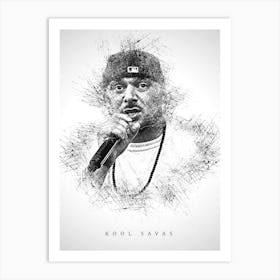 Kool Savas Rapper Sketch Art Print