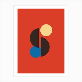 Mid Century Geometric Art 1 Art Print