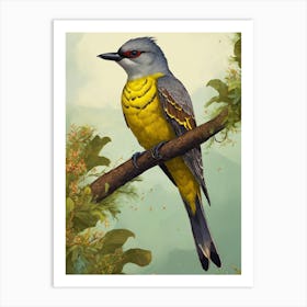 Bird Perched On A Branch Art Print