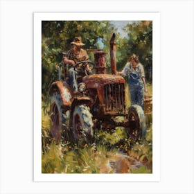 'Farming Couple' Art Print